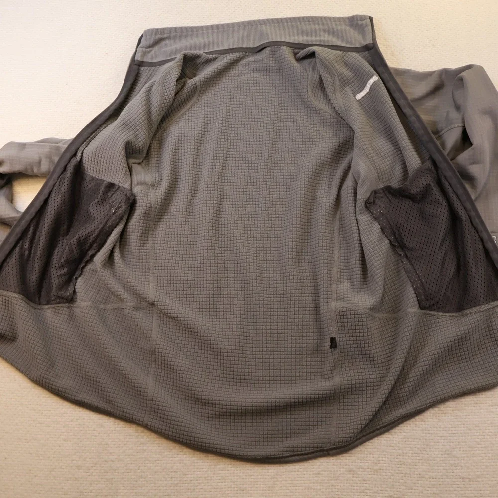 Patagonia Mens Medium R1 Full Zip Fleece Jacket Grey Polartec Power Dry